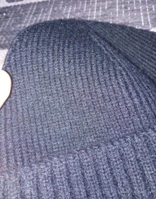 Cuffia polo ralph lauren nera con logo ricamato