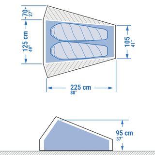 Tienda de campaña lona de trekking 2 personas Forclaz MT900