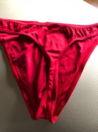 Tanga Set Look Lycra Roja Hombre