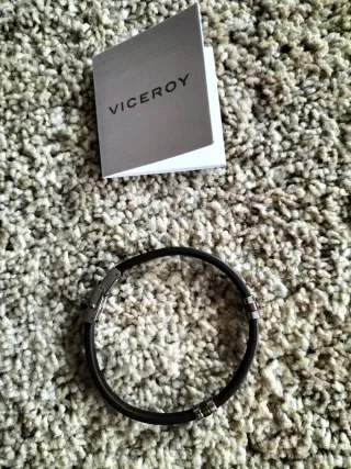 Pulsera Viceroy Hombre Negra y Plateada
