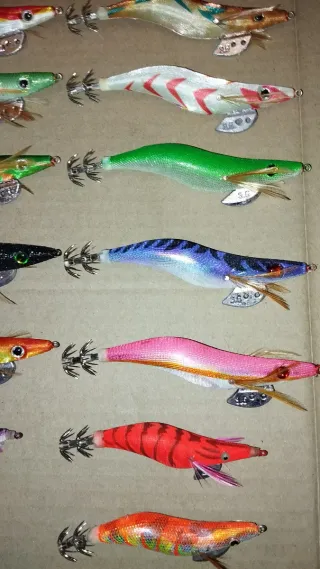 Jibioneras / Poteras de pesca / pajaritos.