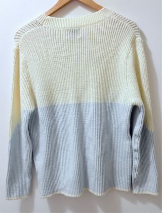 Jersey de lana bicolor