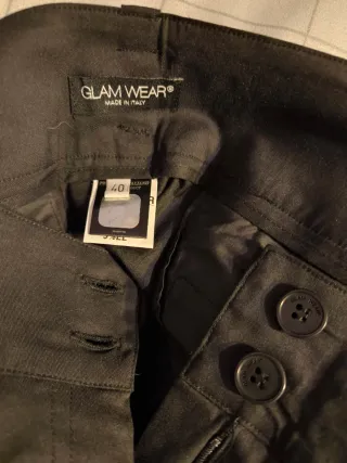 Pantaloni crop neri eleganti Glam Wear IT 40