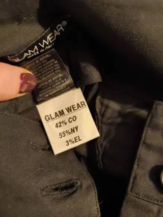 Pantaloni crop neri eleganti Glam Wear IT 40