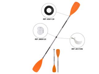Pala de kayak Itiwit 2 partes ajustable x100 naranja
