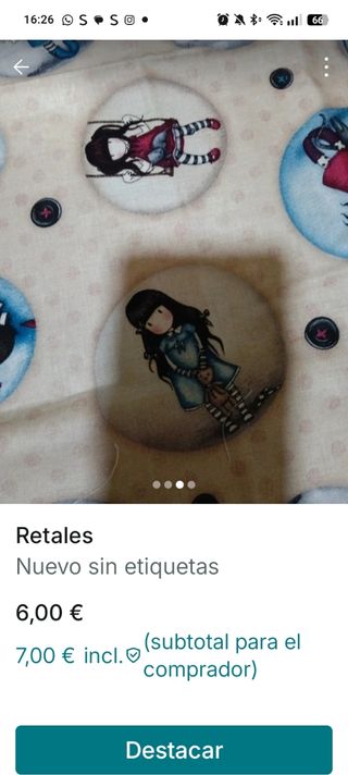 Retales de tela con Gorjuss