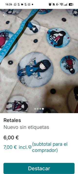 Retales de tela con Gorjuss