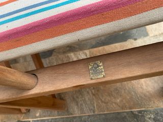 4 Sillas Plegables Madera Rayas