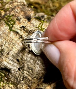 Anillo Plata Piedra Luna Ajustable