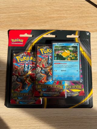Pack Cartas Pokémon: 3 Sobres + Carta Psyduck