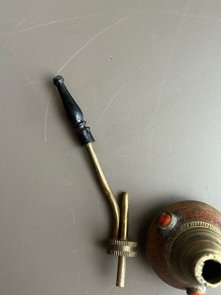 Objeto vintage decoración latón piedras