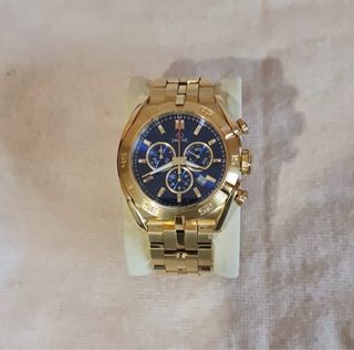 Reloj Jaguar Dorado y Azul Cronógrafo