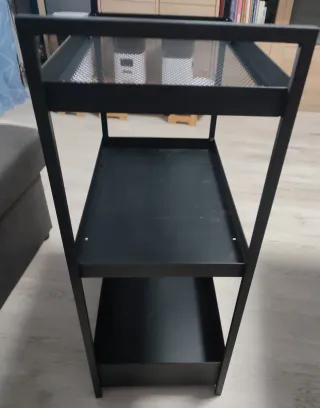 Carro organizador metálico negro