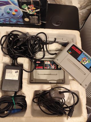 SNES completa Pack Star Wars + Super Mario World
