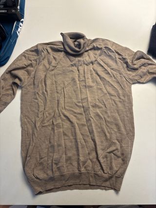 Jersey Zara cuello alto beige M