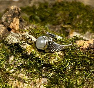 Anillo Plata Piedra Luna Ajustable