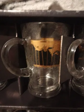 Set 6 Bicchieri da Caffè Design Dorato