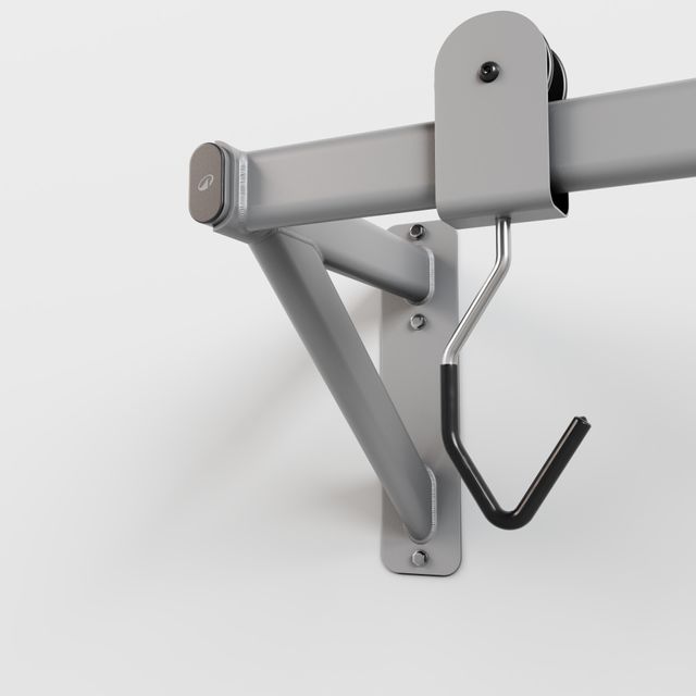 Soporte Pared Bicicletas Gris 5 Ganchos Deslizantes