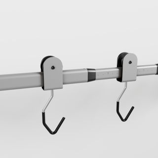 Soporte Pared Bicicletas Gris 5 Ganchos Deslizantes