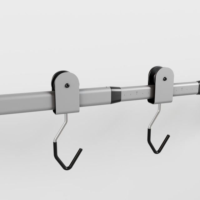 Soporte Pared Bicicletas Gris 5 Ganchos Deslizantes