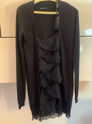 Patrizia Pepe sera vestito misto lana tg M nuovo