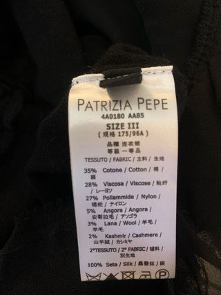 Patrizia Pepe sera vestito misto lana tg M nuovo