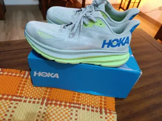 Hoka Clifton 9 Zapatillas Gris Amarillo