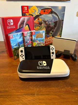 Pack Nintendo Switch OLED + Juegos + Accesorios