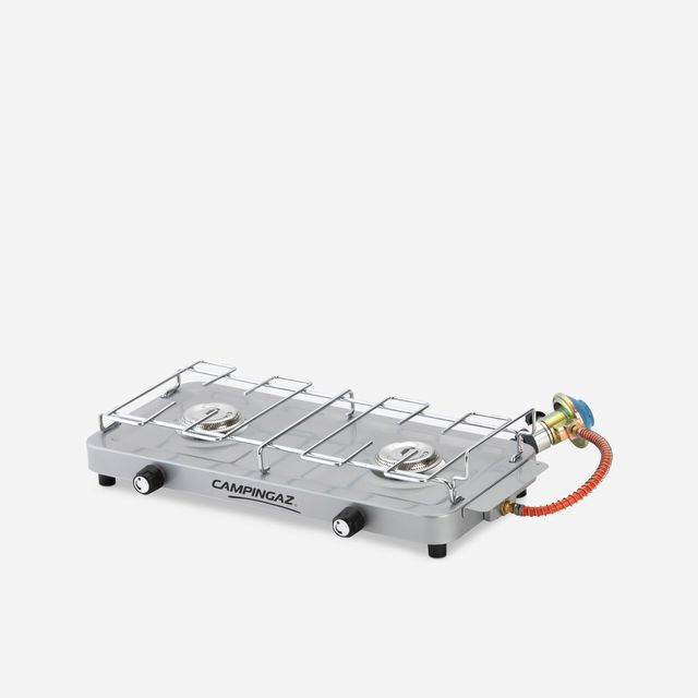 Hornillo de gas dos fuegos 1600W con goma y reductor de