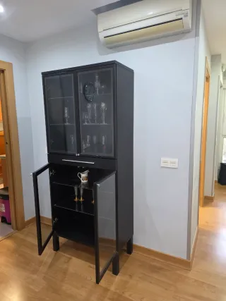 Vitrina Comedor Negra y Marrón