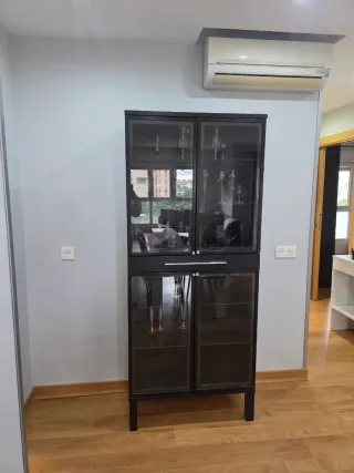 Vitrina Comedor Negra y Marrón