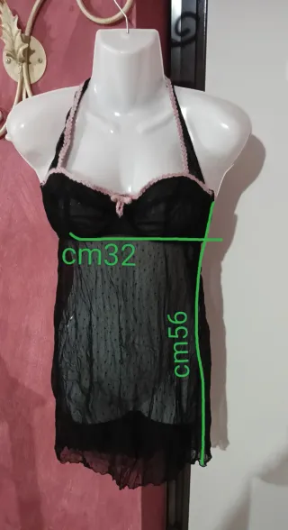 Sottoveste/Lingerie Tulle Nero e Rosa