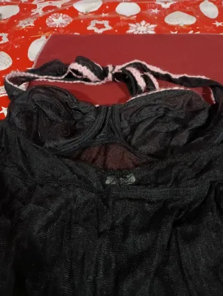 Sottoveste/Lingerie Tulle Nero e Rosa