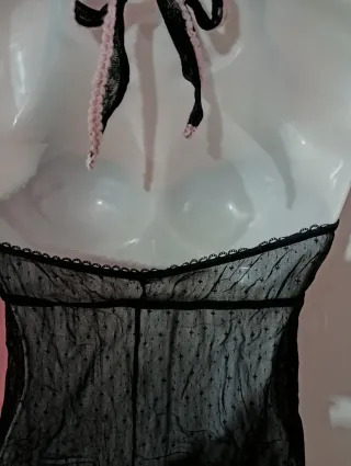 Sottoveste/Lingerie Tulle Nero e Rosa