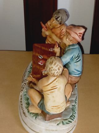 Escultura Capodimonte Meninos a Jogar Cartas