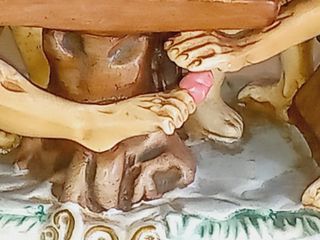 Escultura Capodimonte Meninos a Jogar Cartas