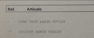 Cuna Ikid blanca y madera