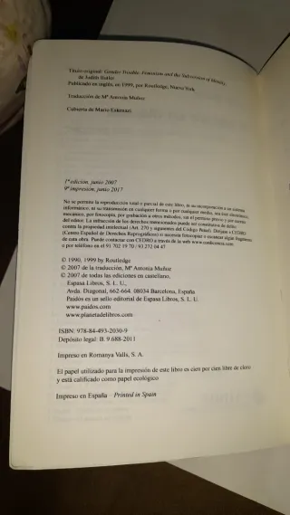El género en disputa: El feminismo y la subvers...