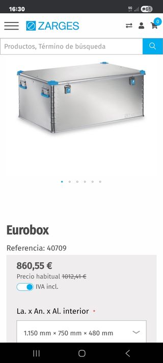 Caja Zarges Eurobox 40709