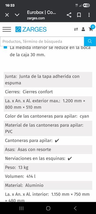 Caja Zarges Eurobox 40709