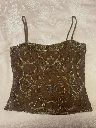 Body de fiesta negro manga larga