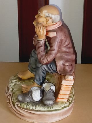 Escultura Capodimonte - Velho Sentado