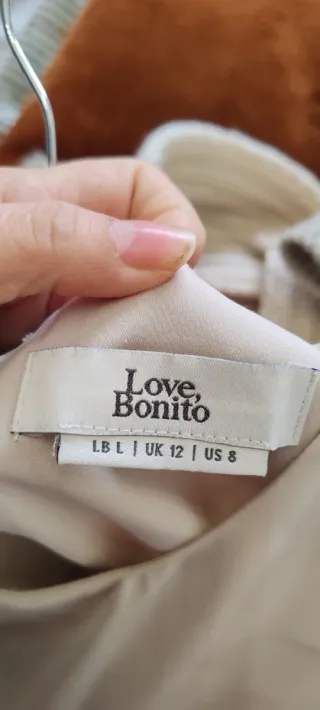 Vestido premamá beige de salir talla M