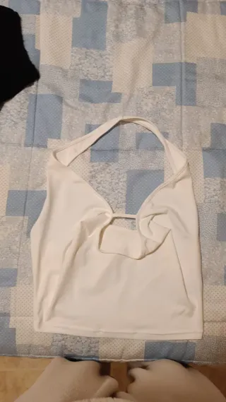 Top fiesta blanco halter