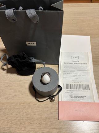 Anillo Tous Plata Piedra Blanca