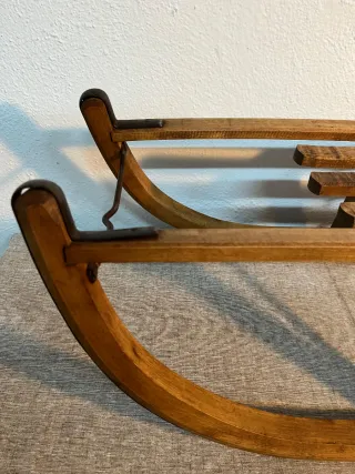 Trineo de madera Davos vintage
