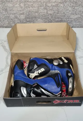 Botas de Moto Oxtar Azules y Negras talla 42