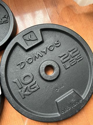 Kit Barra 10 kg + 4 discos (10 y 2 kg) Decathlon