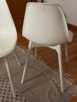 2 Sillas Blancas Diseño Moderno