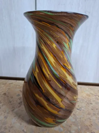 Jarrón cristal soplado arte Murano